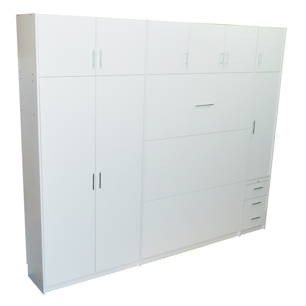 Mueble placard con cama rebatible plegable colchon 2 plazas 001