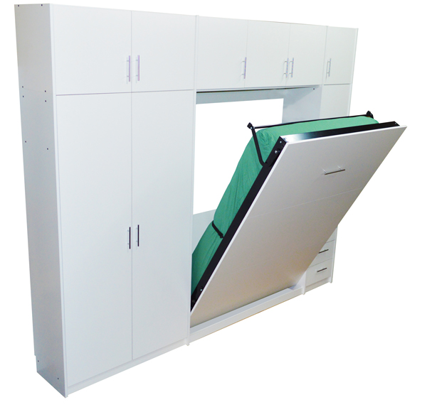 Mueble placard con cama rebatible plegable colchon 2 plazas 001