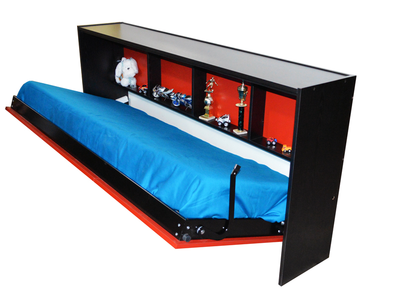 Cama repisa - rebatible horizontal para colchón 1 plaza 1.90 m x 0.80 m hasta 20 cm de espesor 2