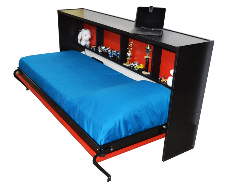 Cama repisa - rebatible horizontal para colchón 1 plaza 1.90 m x 0.80 m hasta 20 cm de espesor 3