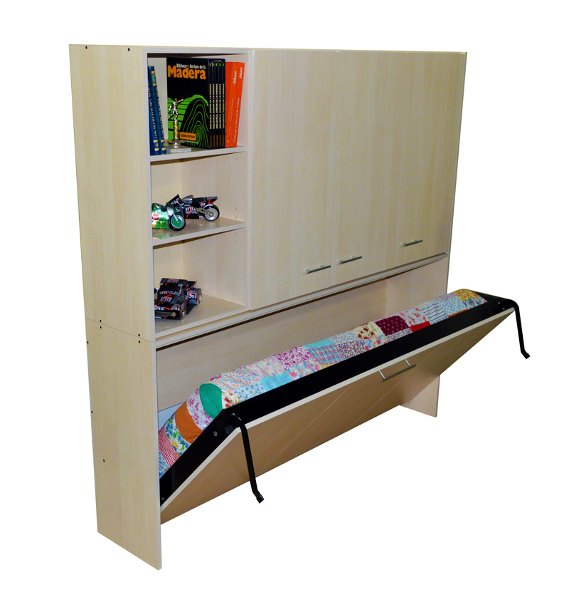 Cama repisa - rebatible horizontal para colchón 1 plaza 1.90 m x 0.80 m hasta 20 cm de espesor 2