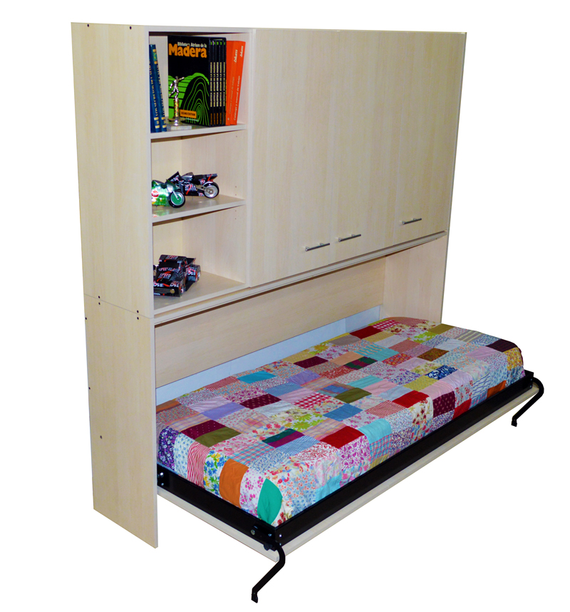 Cama repisa - rebatible horizontal para colchón 1 plaza 1.90 m x 0.80 m hasta 20 cm de espesor 3