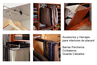 Interior de placard - Herrajes y Accesorios para placard